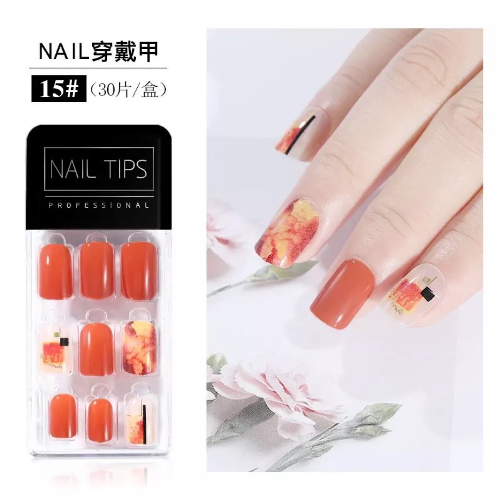 30 Piece Press on Nails-Sunset